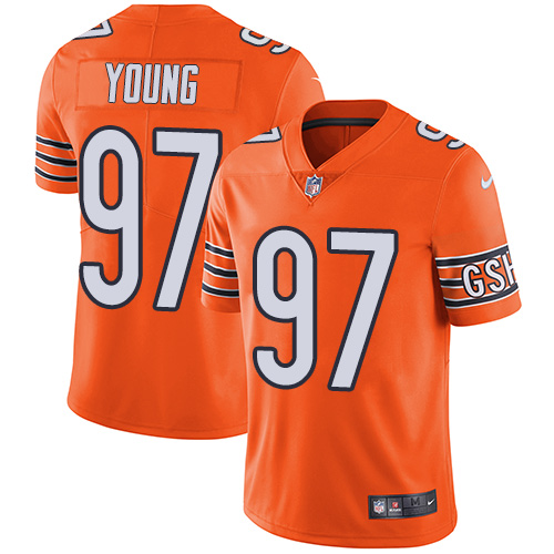 Nike Bears #97 Willie Young Orange Men's Stitched NFL Limited Rush Jersey
